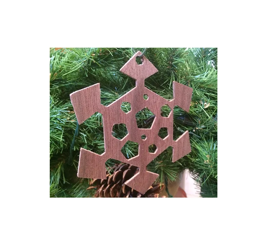 Wooden Snowflake Ornament - image 1