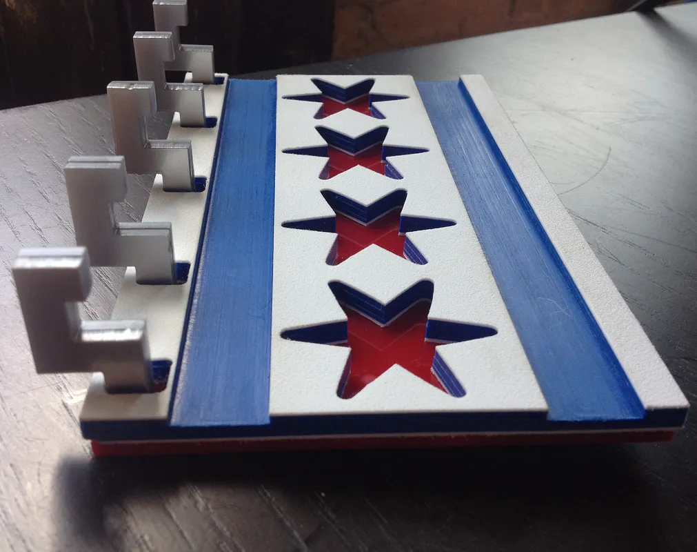 Chicago Flag Key Hook - image 5