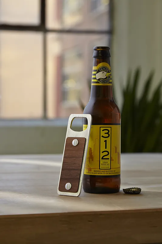 Bottle Opener in wood and aluminum - image 4