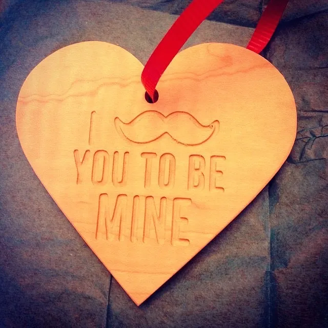 Mustache Valentine Heart - image 1