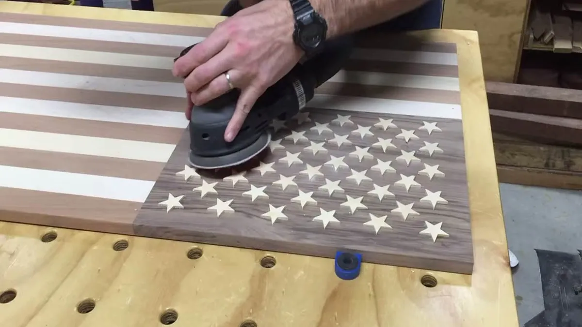 American Flag Coin Rack — Attaching the stars (image 2)