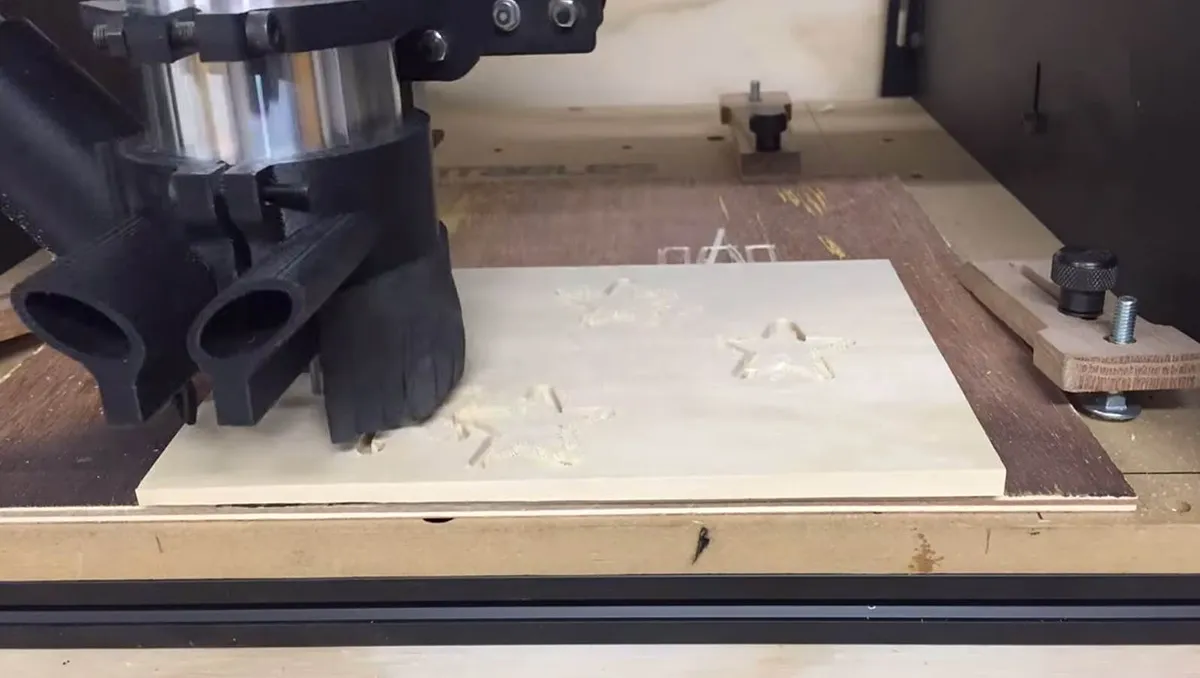 American Flag Coin Rack — Cutting out the stars (image 4)