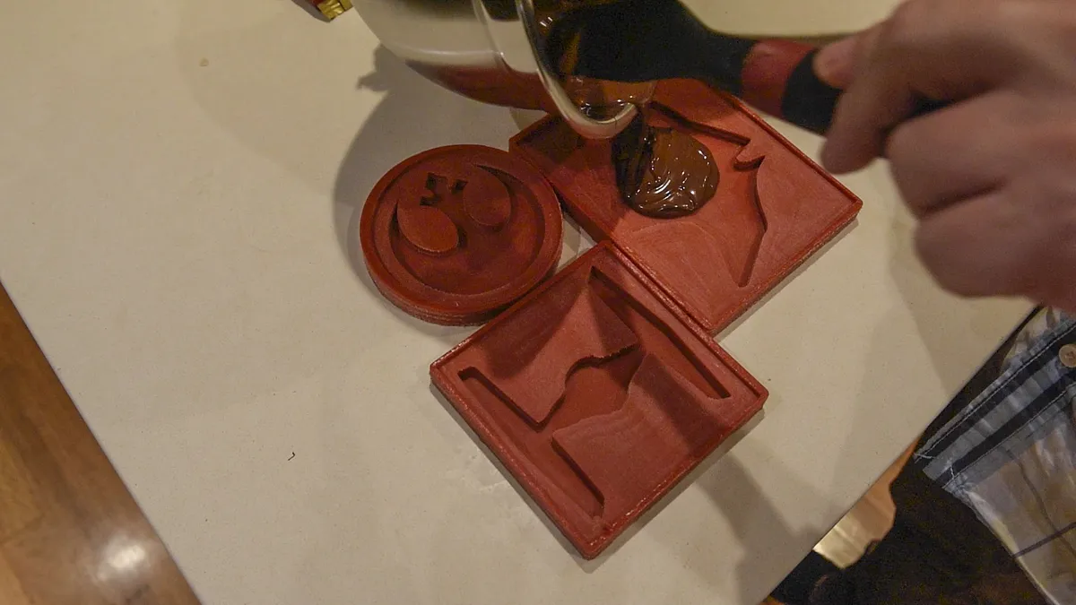 Star Wars Silicone Chocolate Mold — Melt the Chocolate and Pour in mold (image 2)