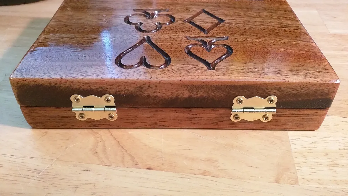Poker Card Box — Add hinges and clasp