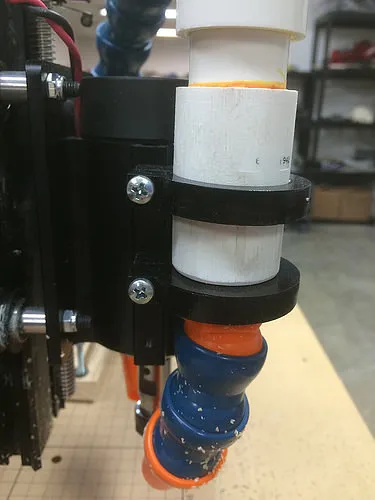 Loc Line dust collection system for X-Carve — Attach PVC and Vacuum to spindle mount (image 2)