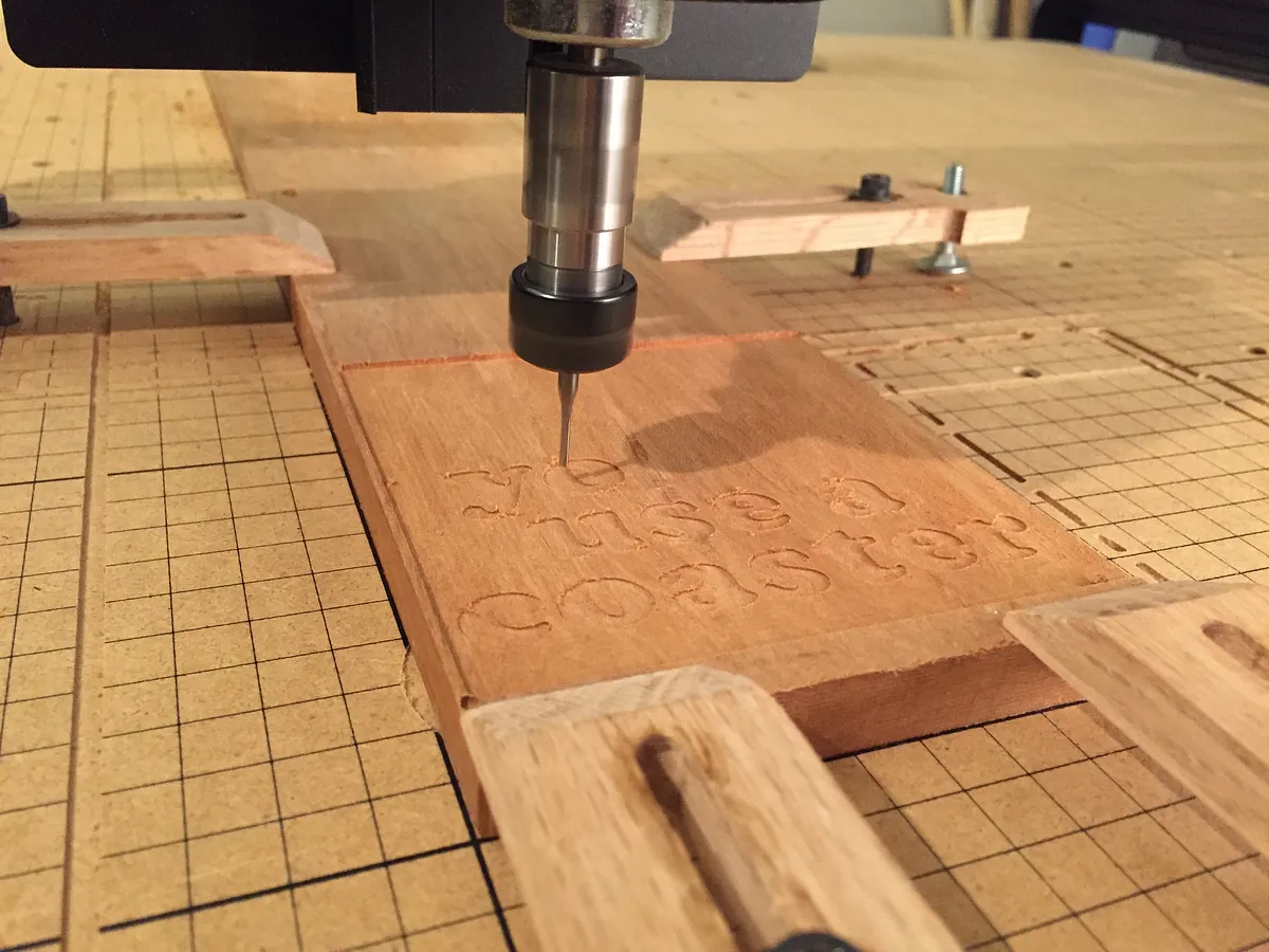 Mustache Inlay Coasters — Pocket Carve and Cut Out