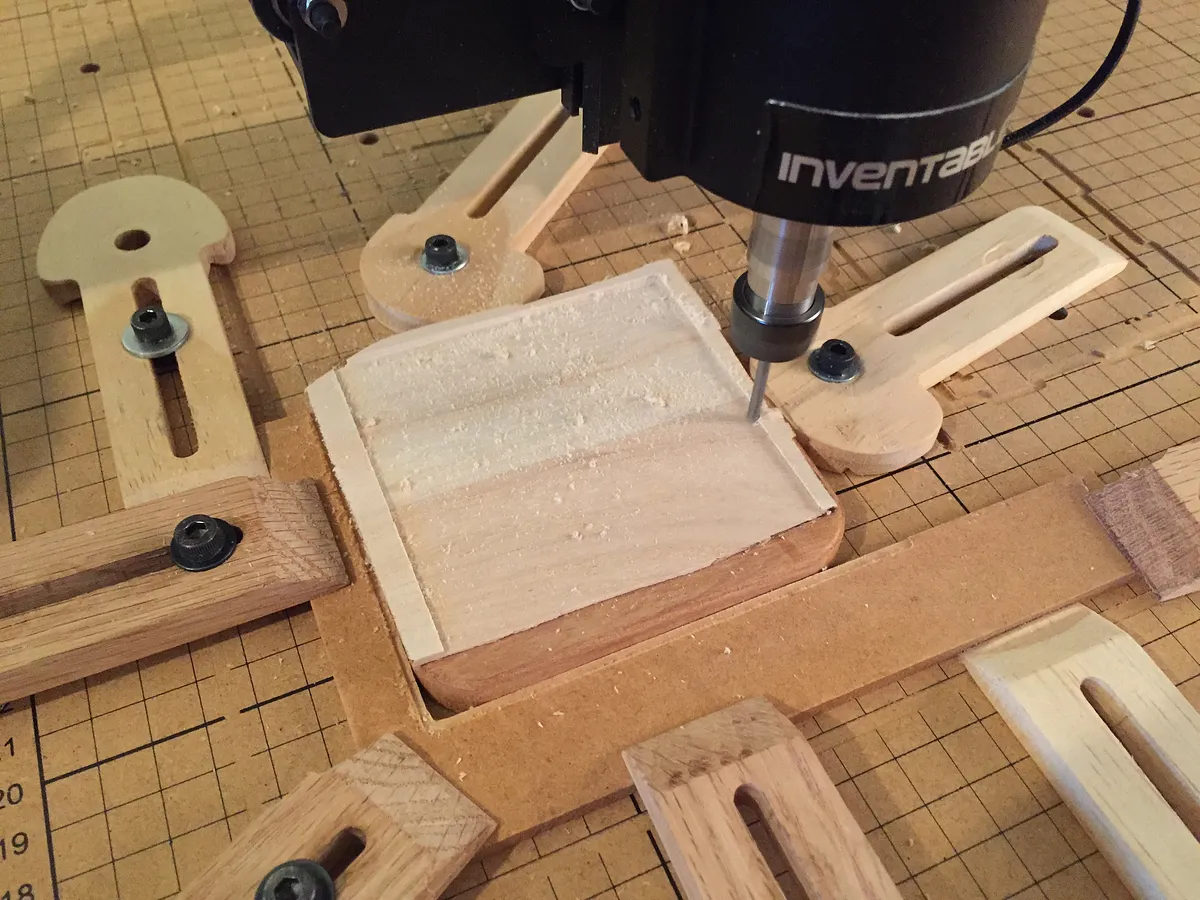 Mustache Inlay Coasters — Flush the Two Surfaces