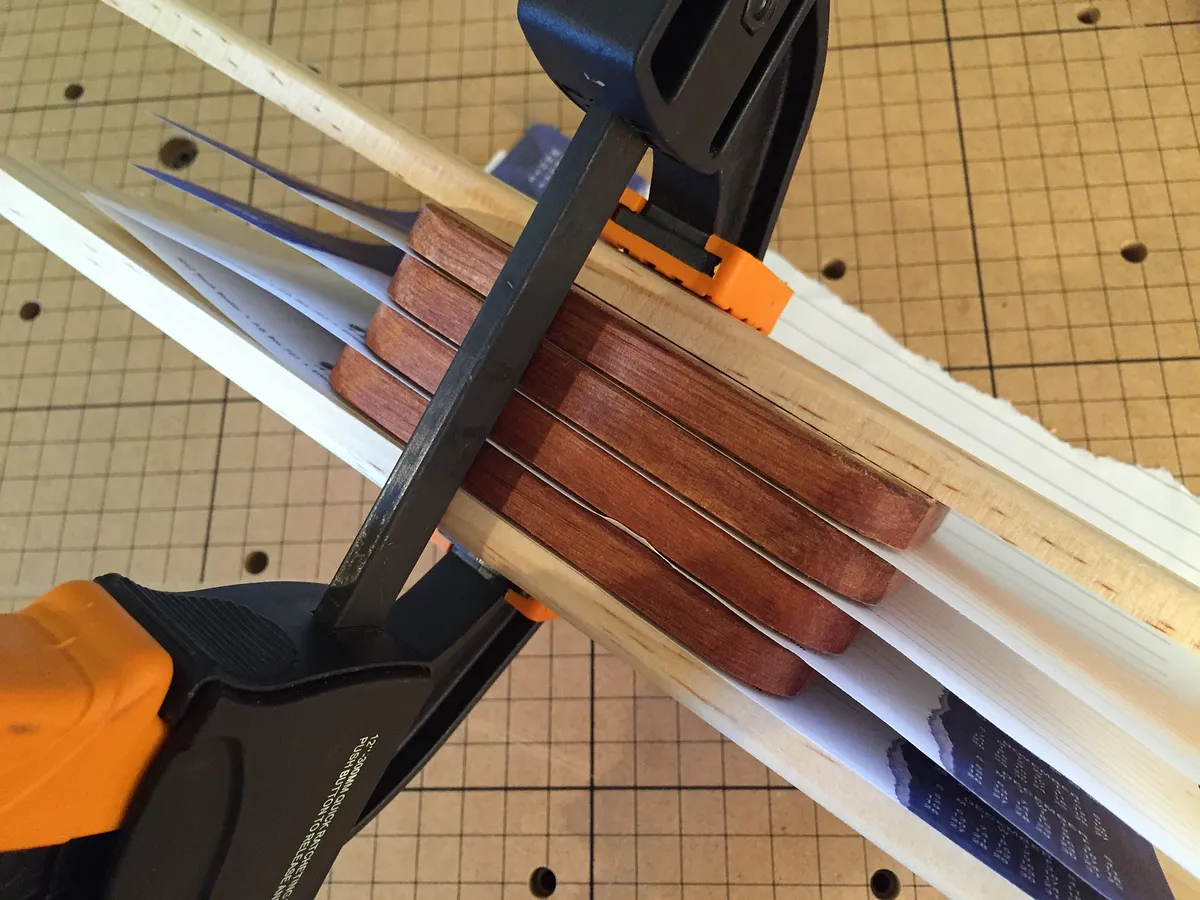 Mustache Inlay Coasters — Glue on the Base