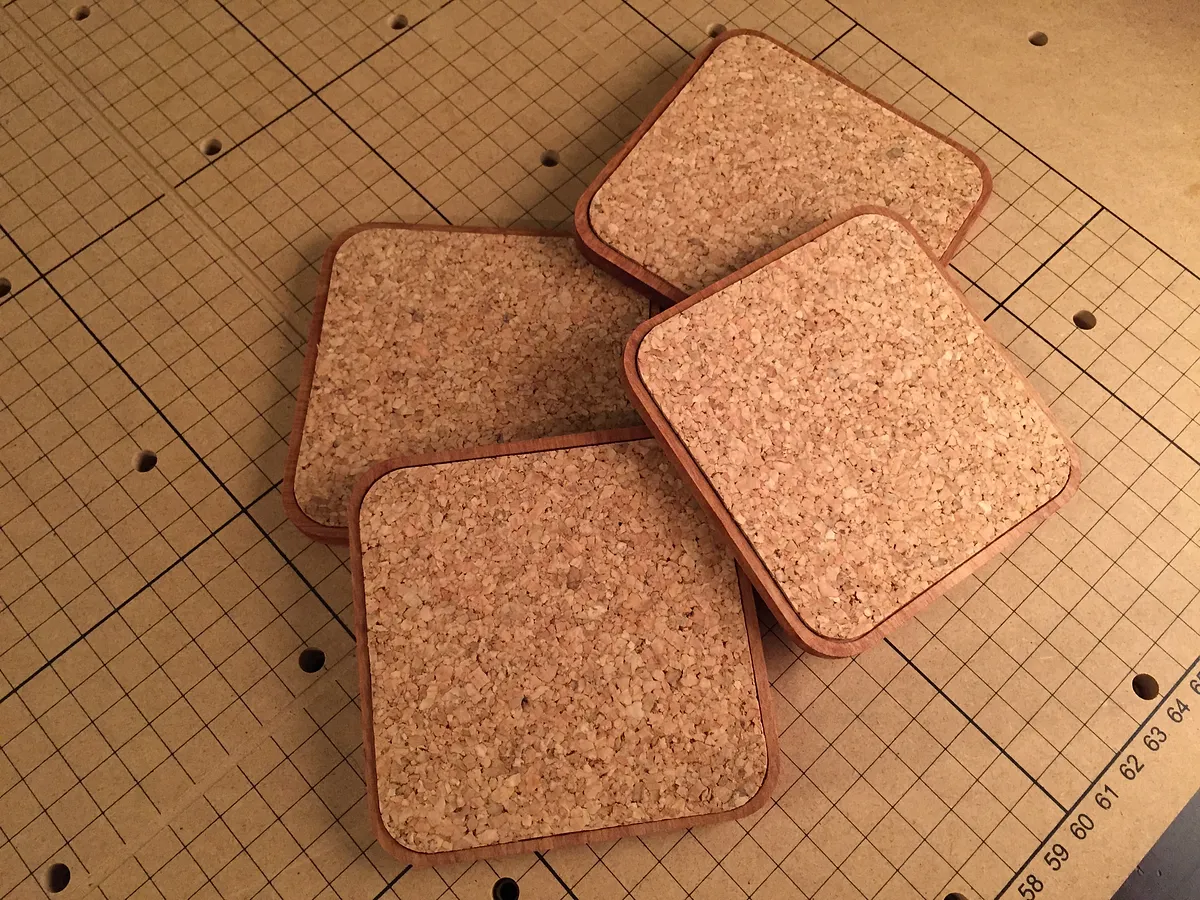 Mustache Inlay Coasters — Glue on the Base (image 2)