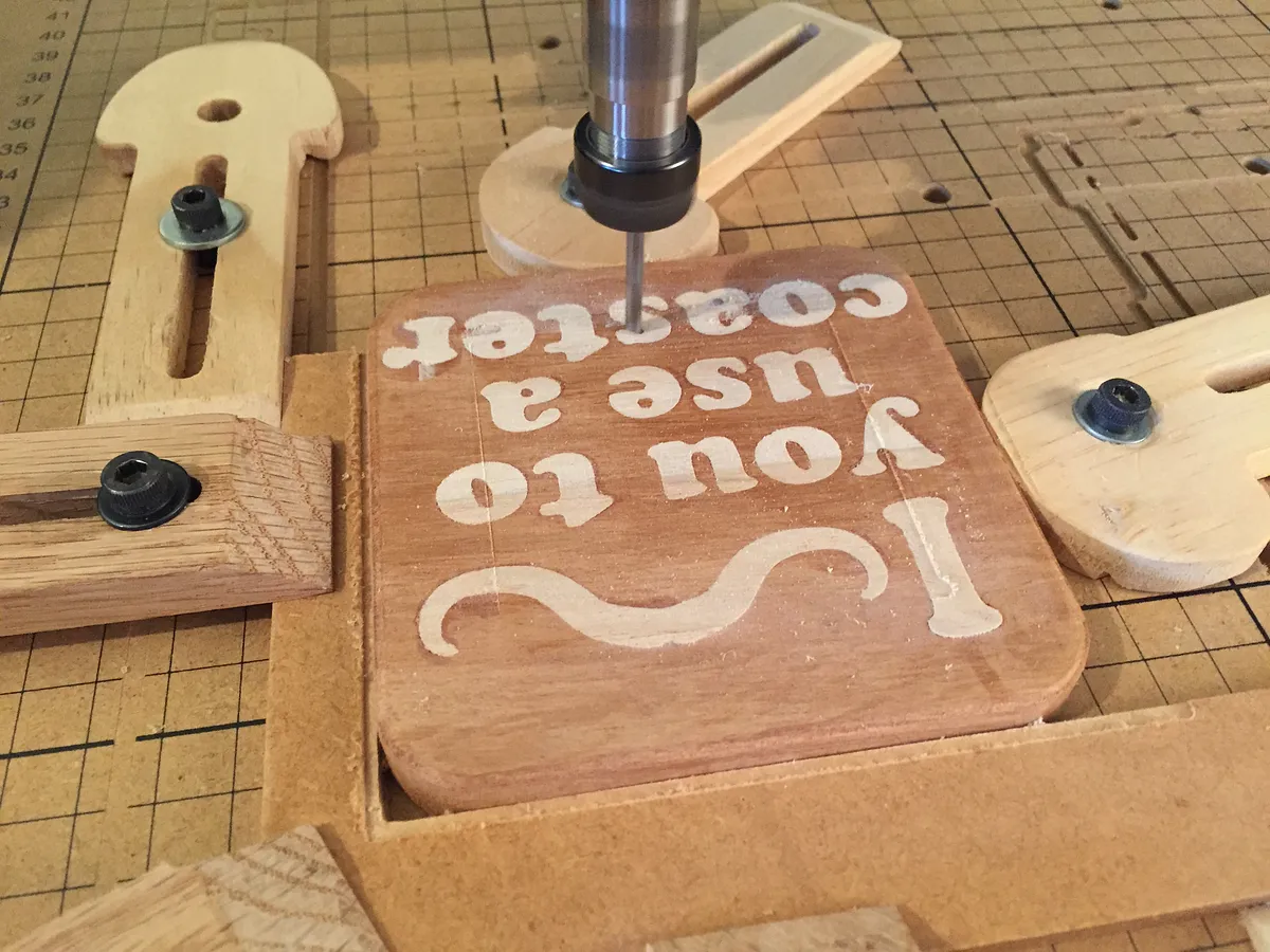 Mustache Inlay Coasters — Flush the Two Surfaces (image 2)