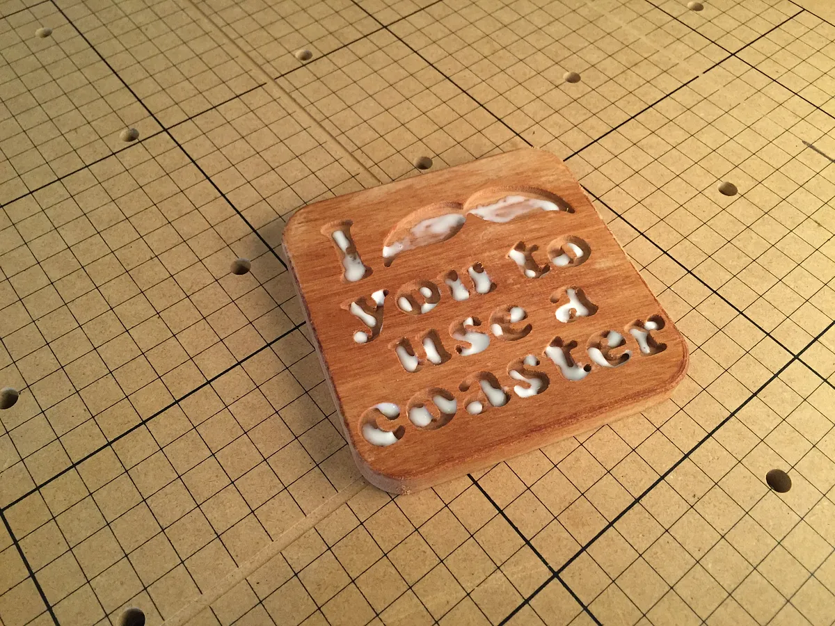 Mustache Inlay Coasters — Glue in the Inlays (image 2)