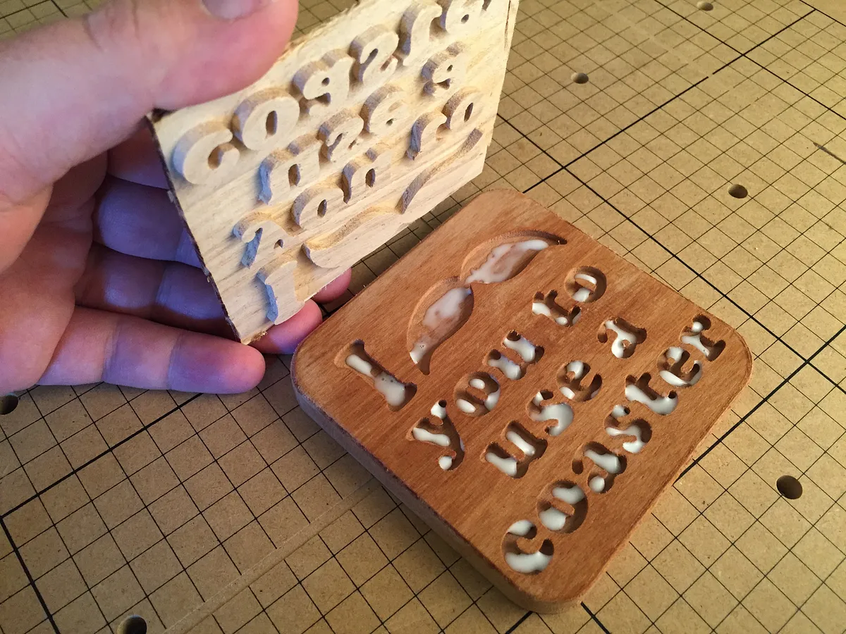 Mustache Inlay Coasters — Glue in the Inlays (image 3)