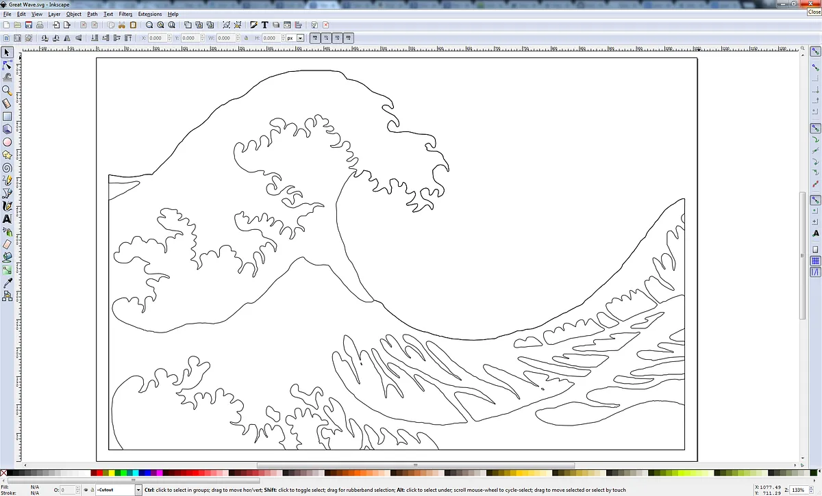 "Great Wave" in Two Color HDPE — Preparation - Digital (image 2)