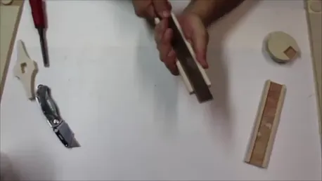 toy sword using a scarf joint  — Sanding joint 