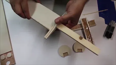 toy sword using a scarf joint  — Assembly handle 