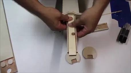 toy sword using a scarf joint  — Assembly handle  (image 2)