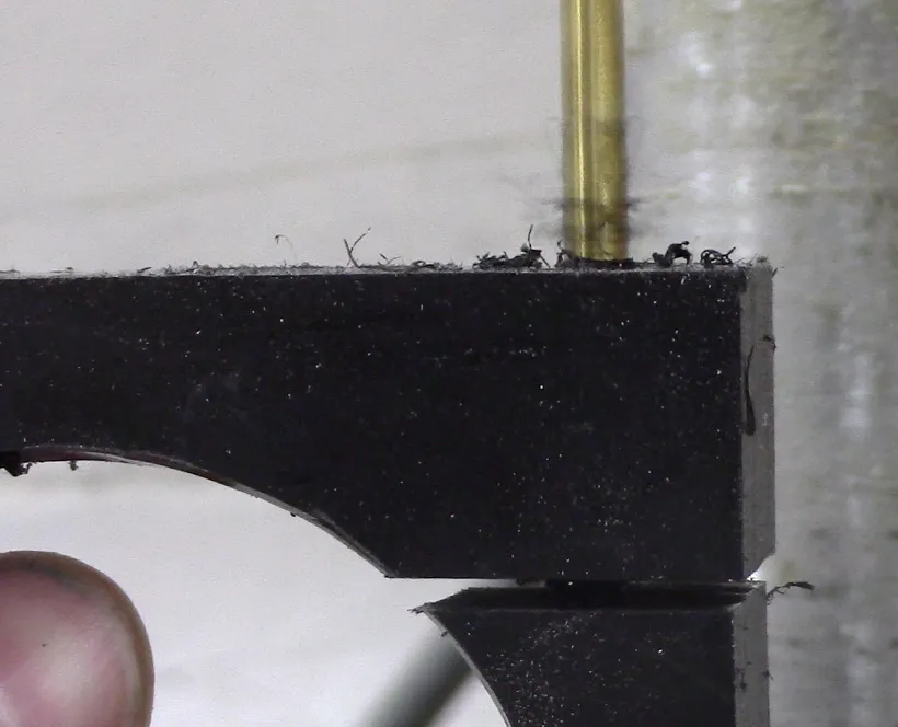 Spindle mount — enlarge top part of holes