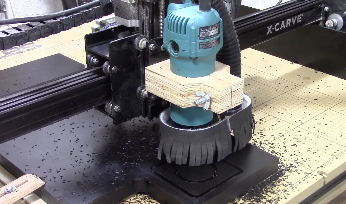 Spindle mount — Carve out clamp.