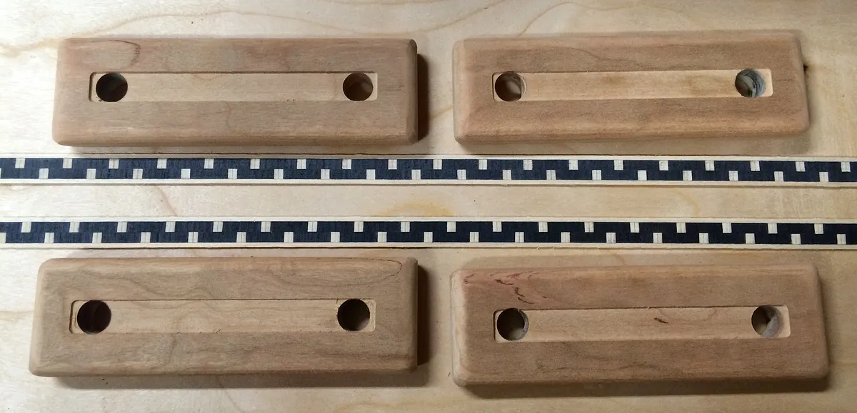 Drawer Pulls with Inlay Detail. — Shape the pulls