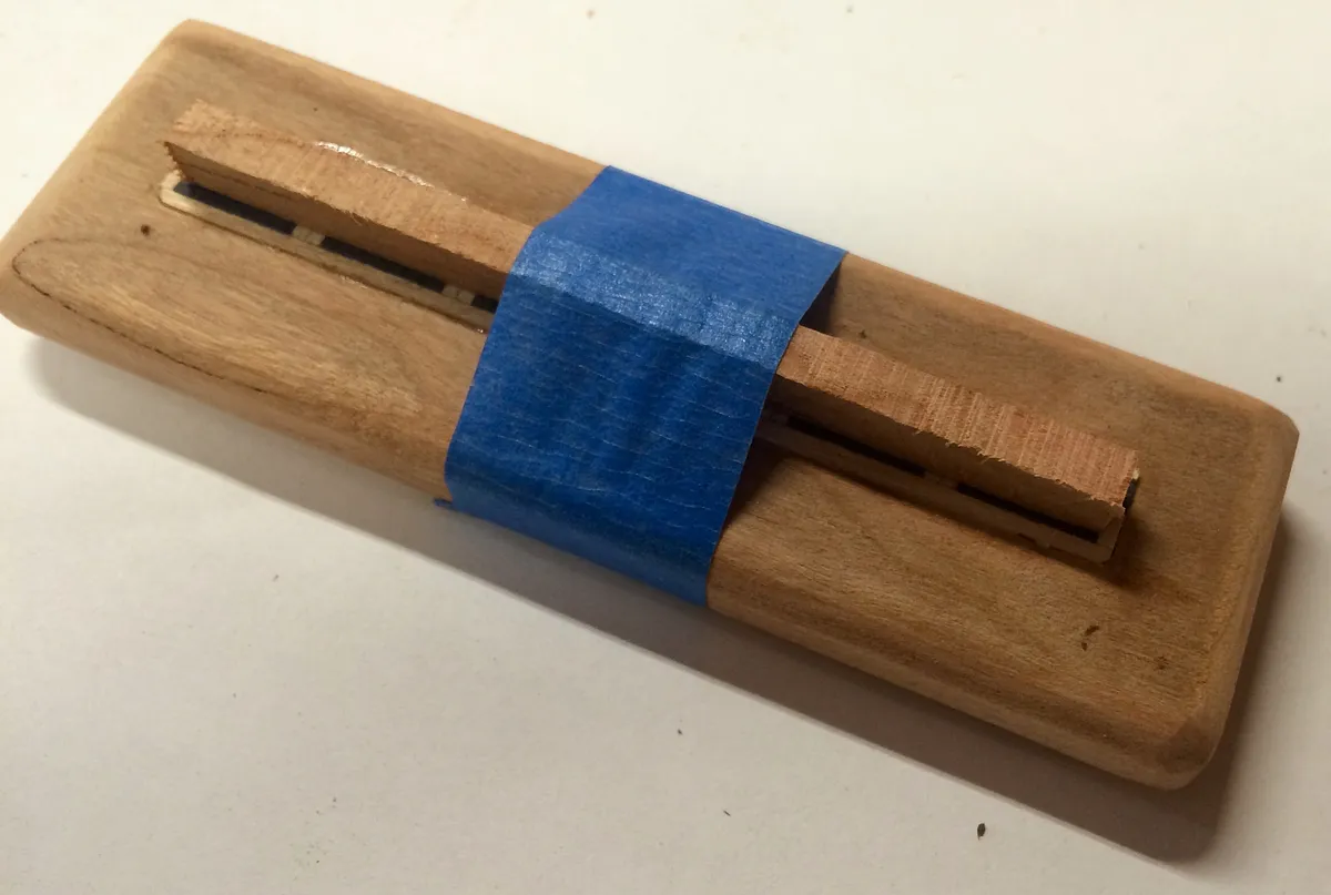 Drawer Pulls with Inlay Detail. — Glue the inlay