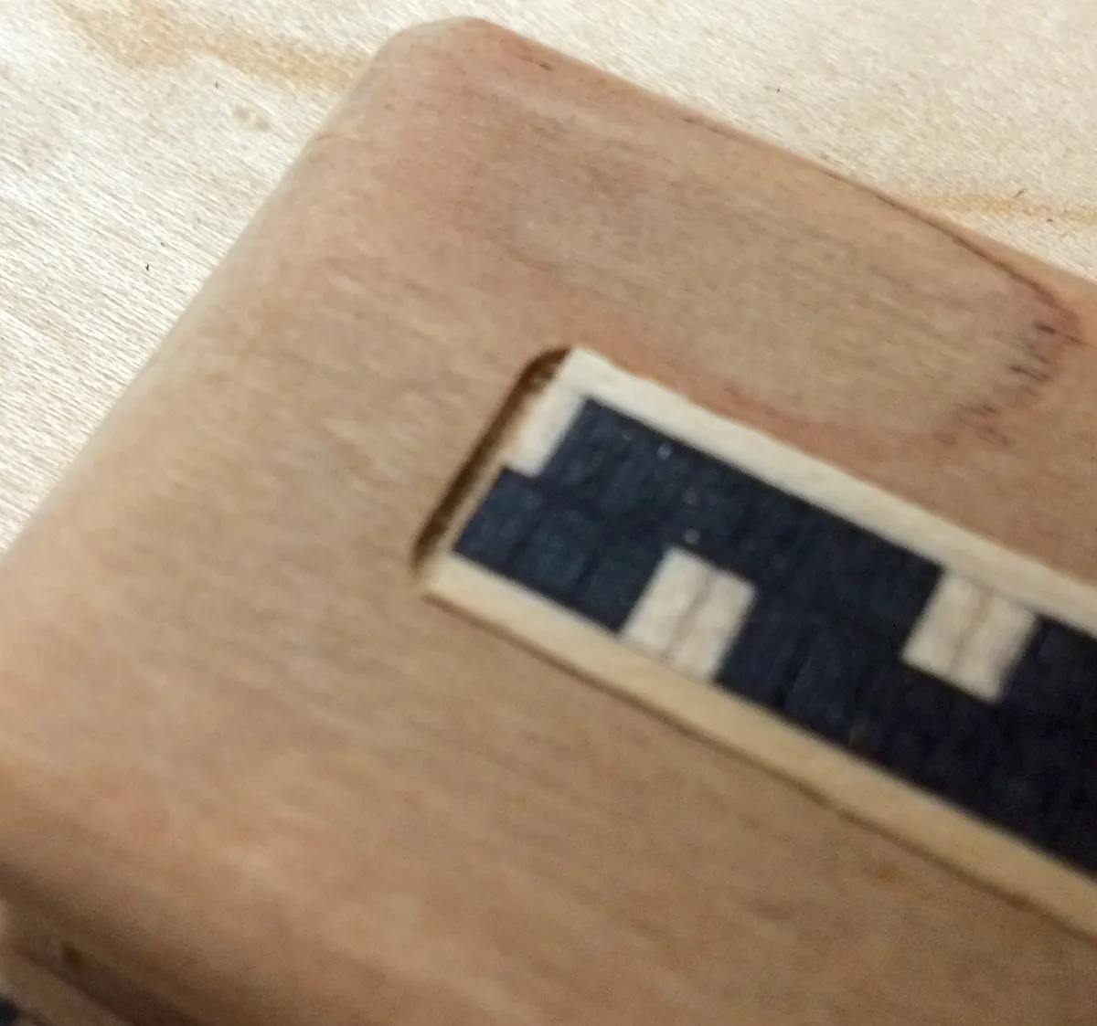 Drawer Pulls with Inlay Detail. — Cut and fit the inlay (image 2)