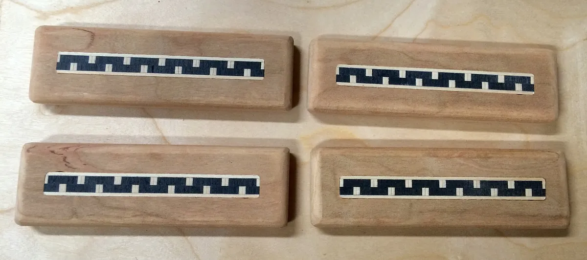 Drawer Pulls with Inlay Detail. — Cut and fit the inlay (image 4)