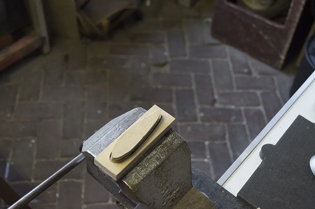 Brass fishing lure — using the mold to shape the brass (image 3)