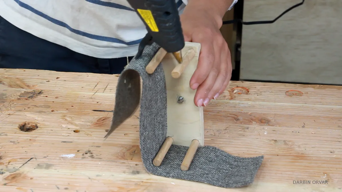 DIY Camera Selfie Stick w/ Wind Screen — Attaching Fabric