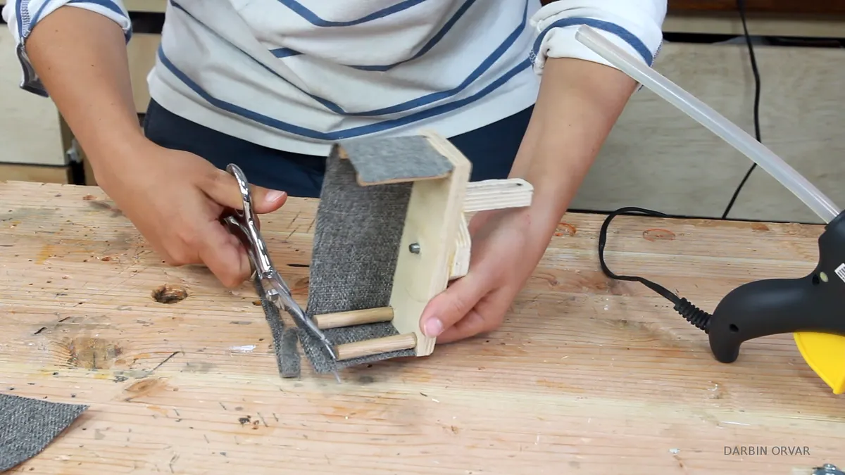 DIY Camera Selfie Stick w/ Wind Screen — Attaching Fabric (image 2)