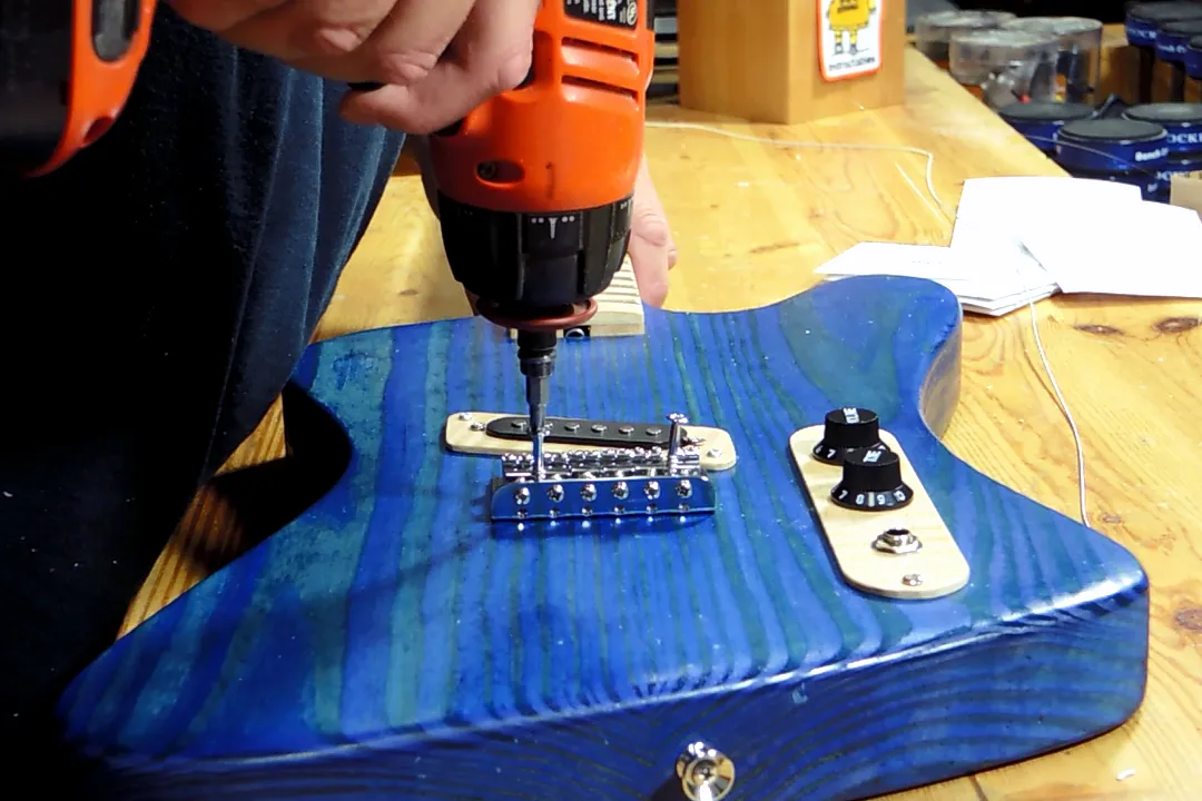 Electric Guitar — Install the Bridge