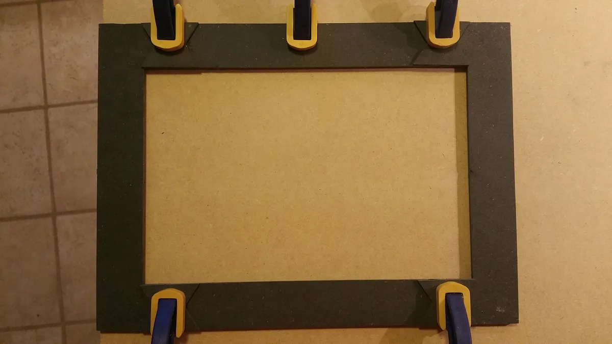 Black MDF Picture Frame - Advanced Pocketing — Assembly