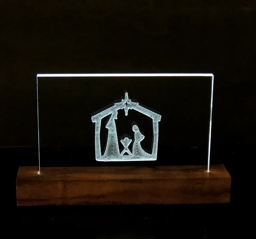 Edge-lit LED nativity display - image 1