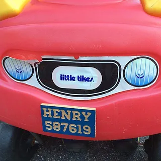 Little Tykes Cozy Coupe Custom License Plate