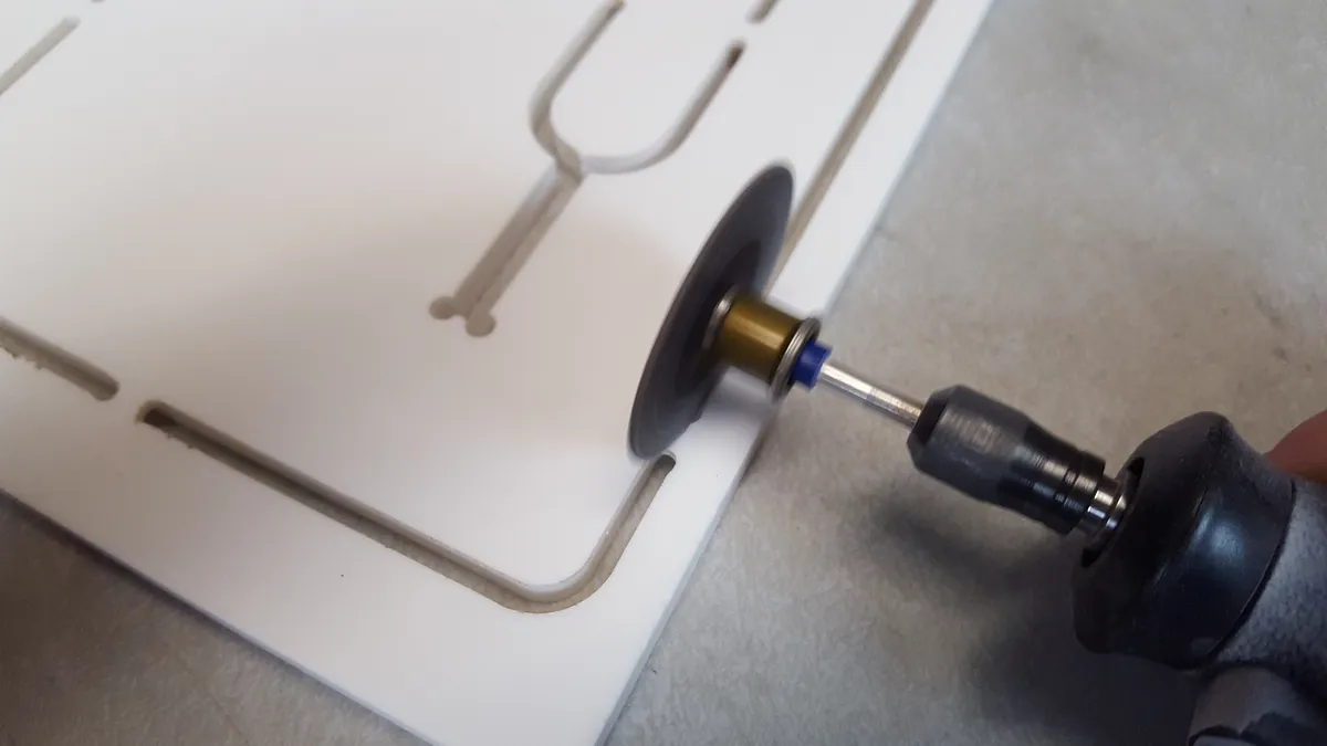 Corian and Bamboo Test Tube Vase — Finishing