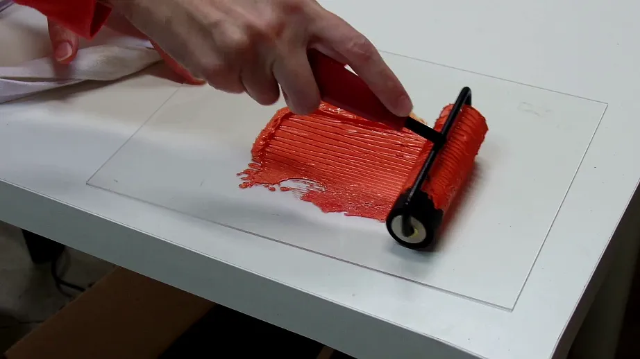 Rustic 3-color block printing — Ink the block