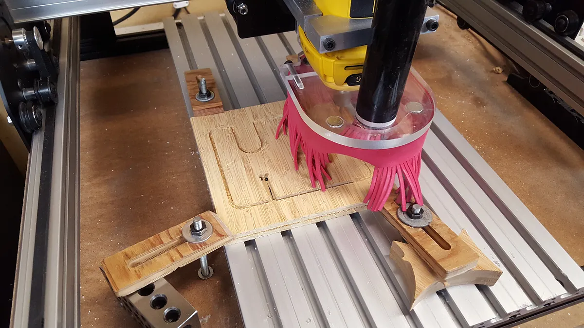 Corian and Bamboo Test Tube Vase — Carving the Bamboo (image 2)
