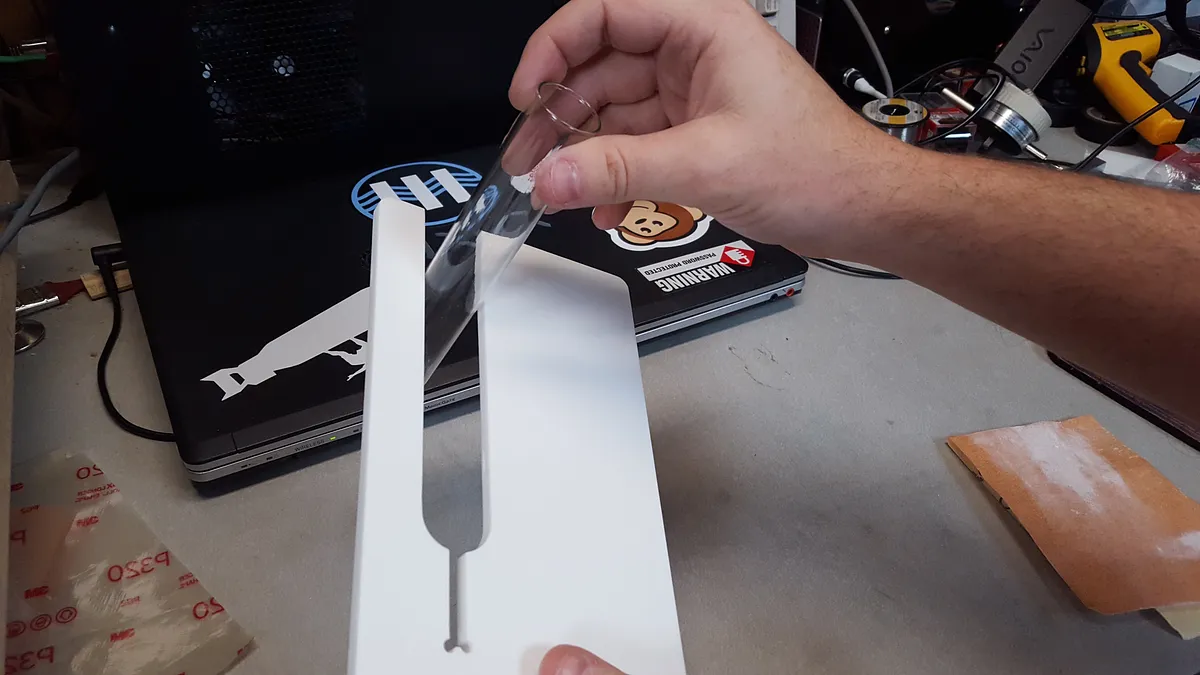 Corian and Bamboo Test Tube Vase — Finishing (image 3)