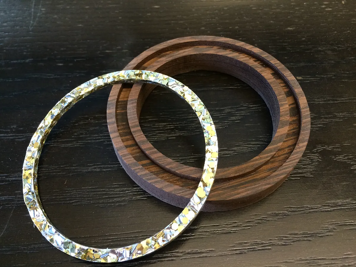 Wood Cuff Bracelet with Inlay — Glue the inlay
