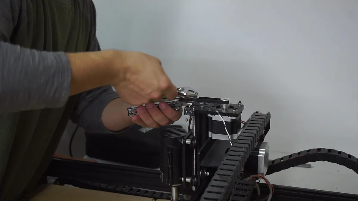 Z-Axis Adjusting Knob — Sand, paint and insert nut