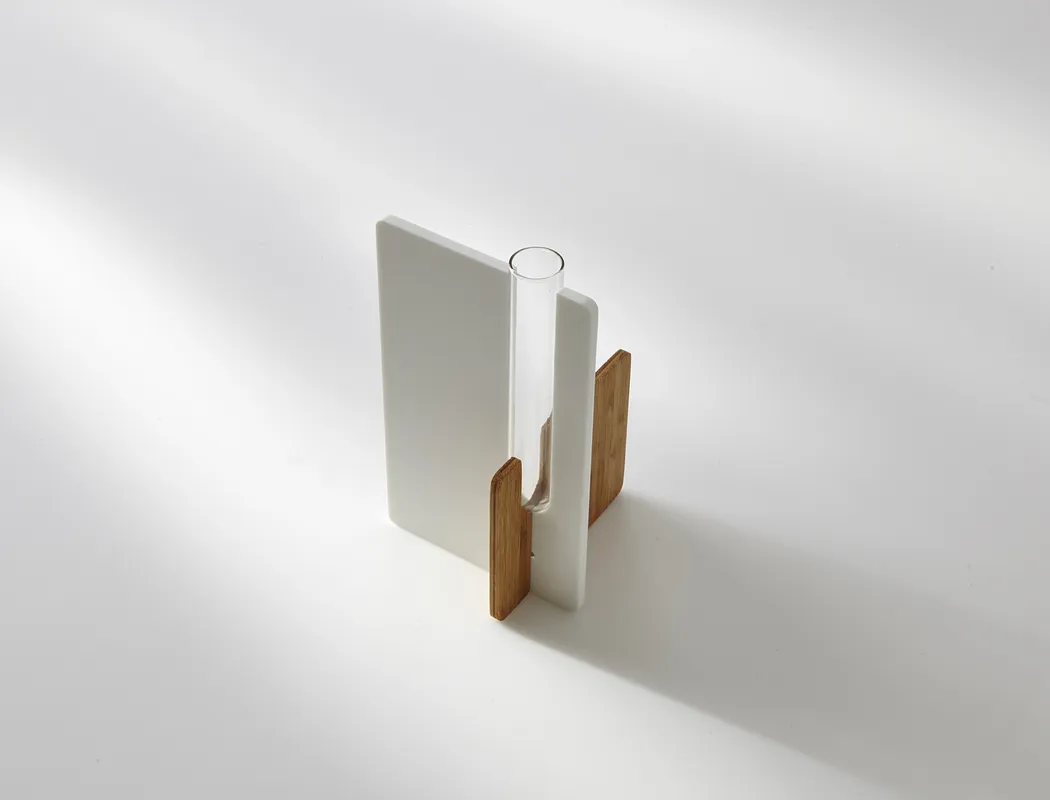 Corian and Bamboo Test Tube Vase - image 3