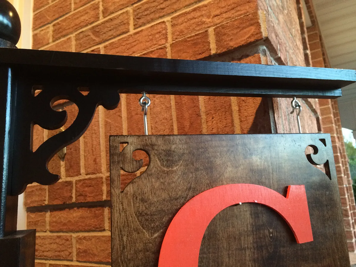 Outside Entry Display — Install top rail and corbel