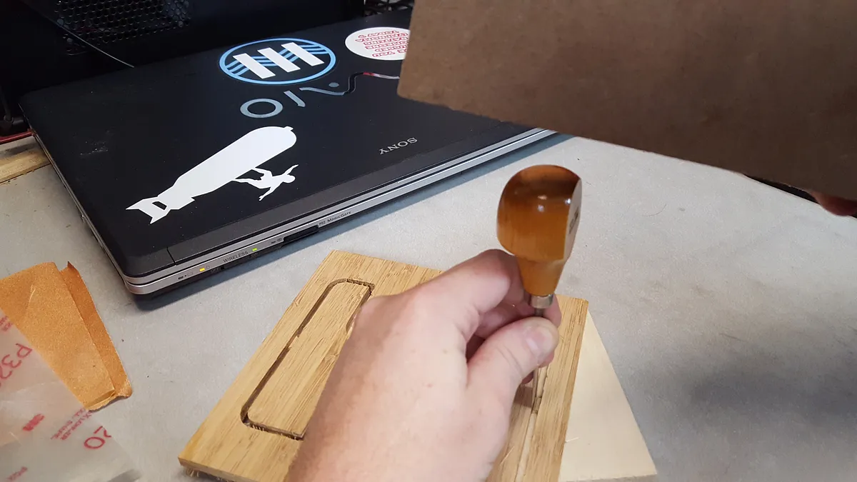 Corian and Bamboo Test Tube Vase — Finishing (image 4)