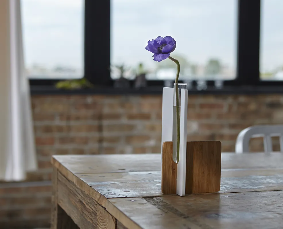 Corian and Bamboo Test Tube Vase - image 5