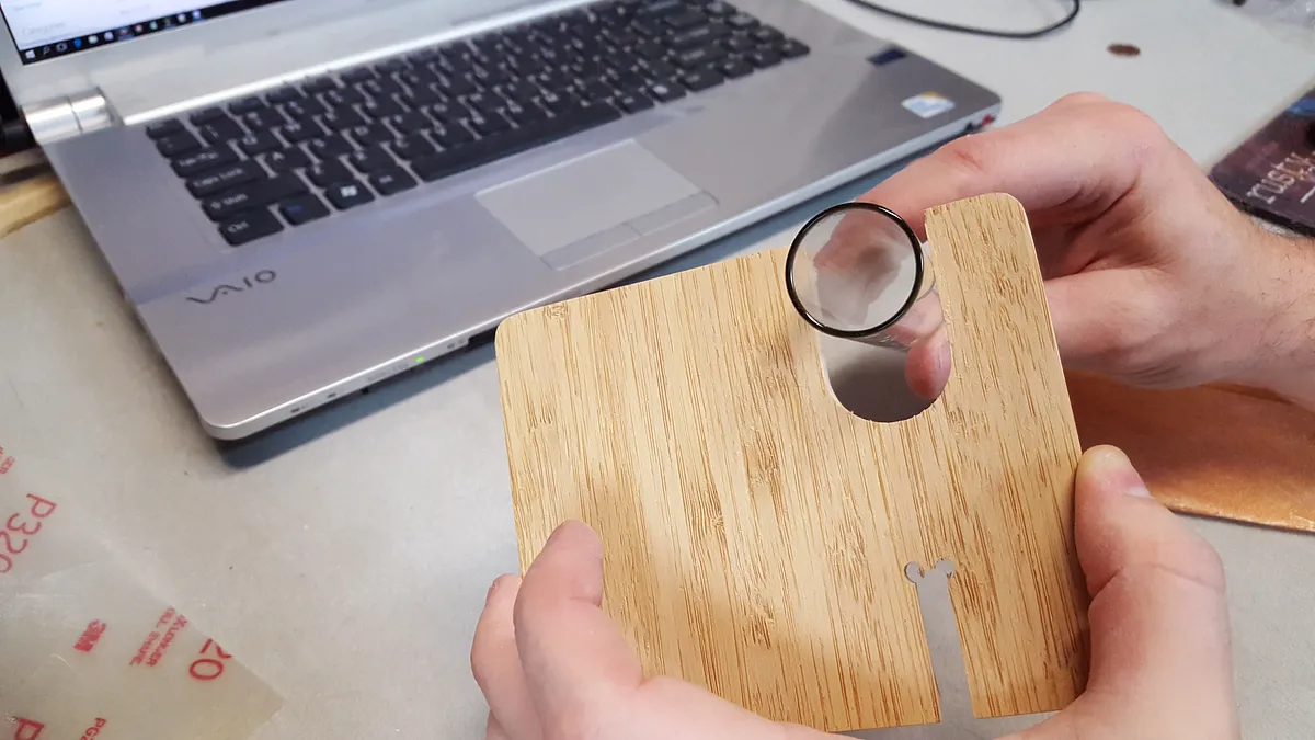 Corian and Bamboo Test Tube Vase — Finishing (image 6)