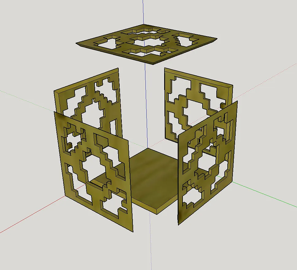 Red Stone Lamp — Panel Construction