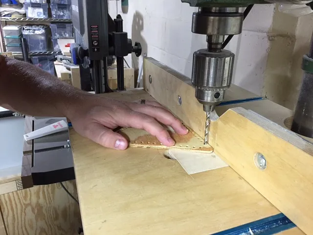 Stitched Plywood Icosahedron Holiday Ornament — Drill Press, Drill 900 Holes!