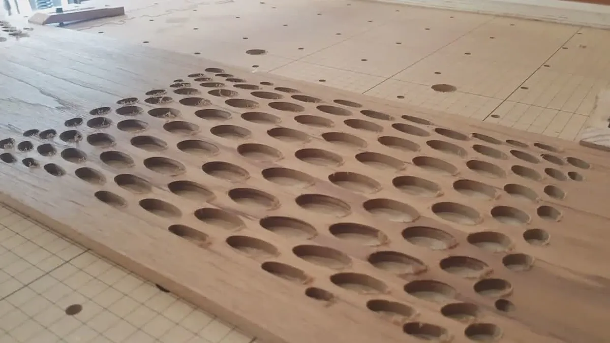 Teak Wood Light with Resin Inlay - image 2