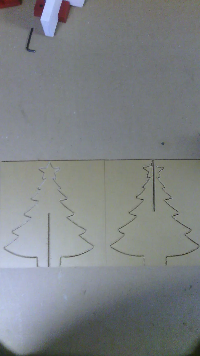 acrylic Christmas tree  — finished cutouts 