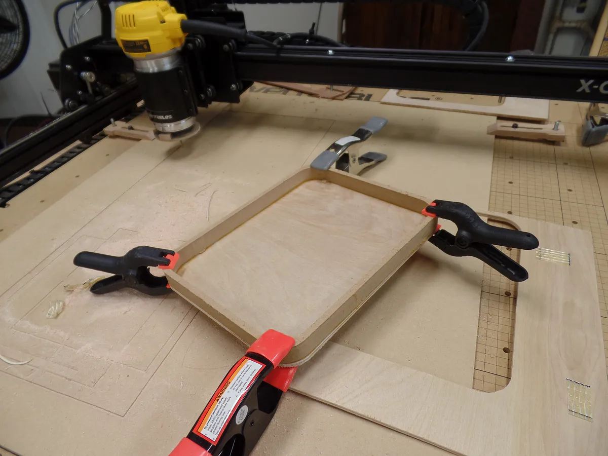 LED Christmas Tree Decoration — Glue the box and the backing
