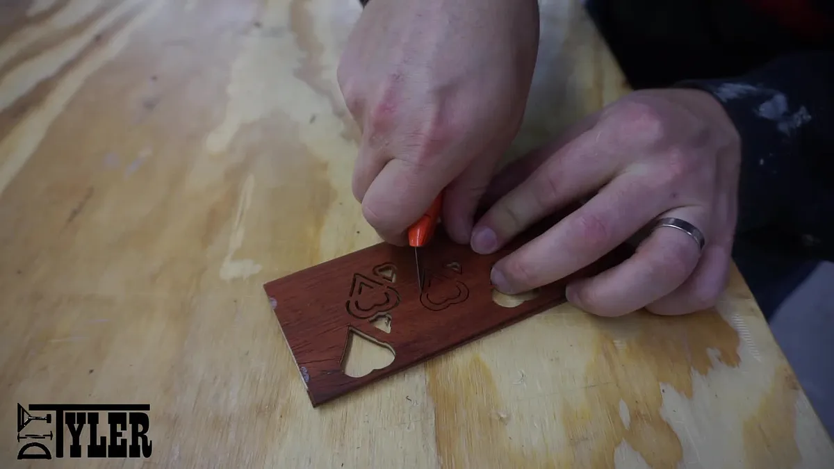 DIY Wooden Earrings — Clean Up taps and Tearout